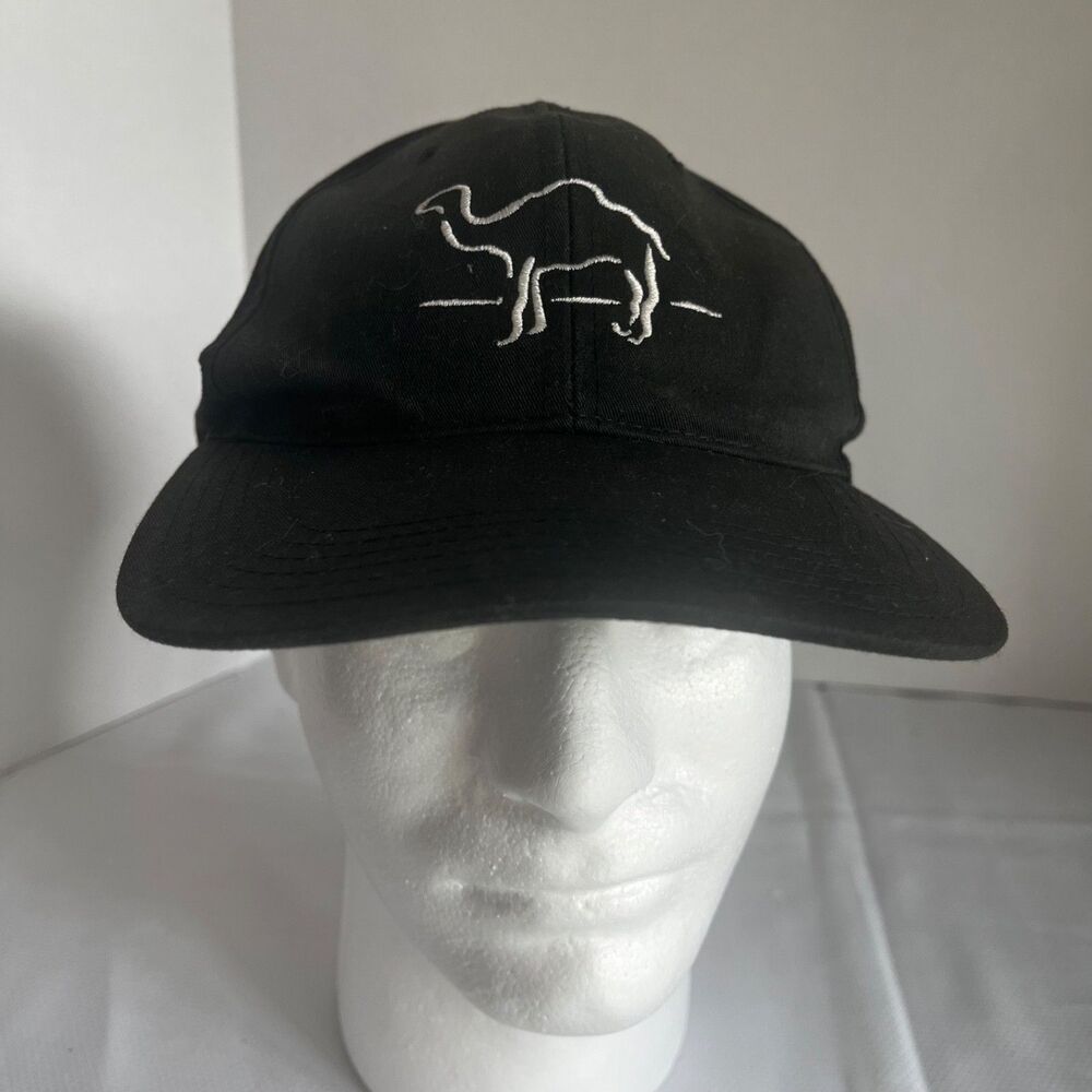 RARE - Vintage 90s CAMEL Cigarettes Snapback Adjustable Strap RETRO BLK Hat Cap